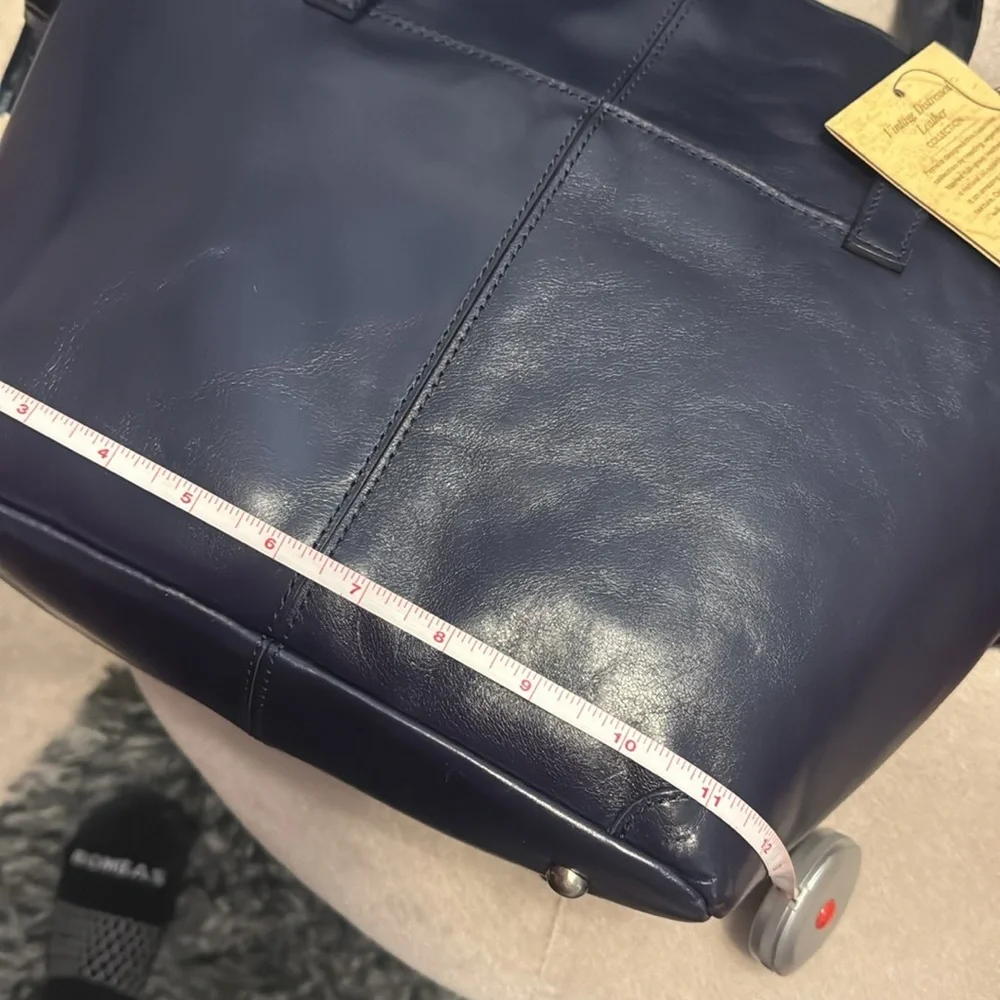 Patricia Nash Ocean Blue Leather Tote Bag, new - Picture 10 of 13